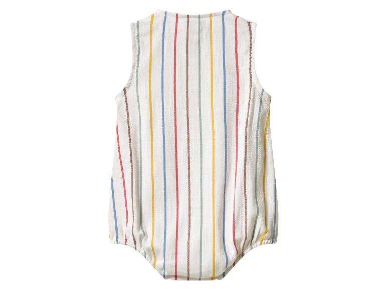 Kleurrijke gestreepte baby romper, achterkant