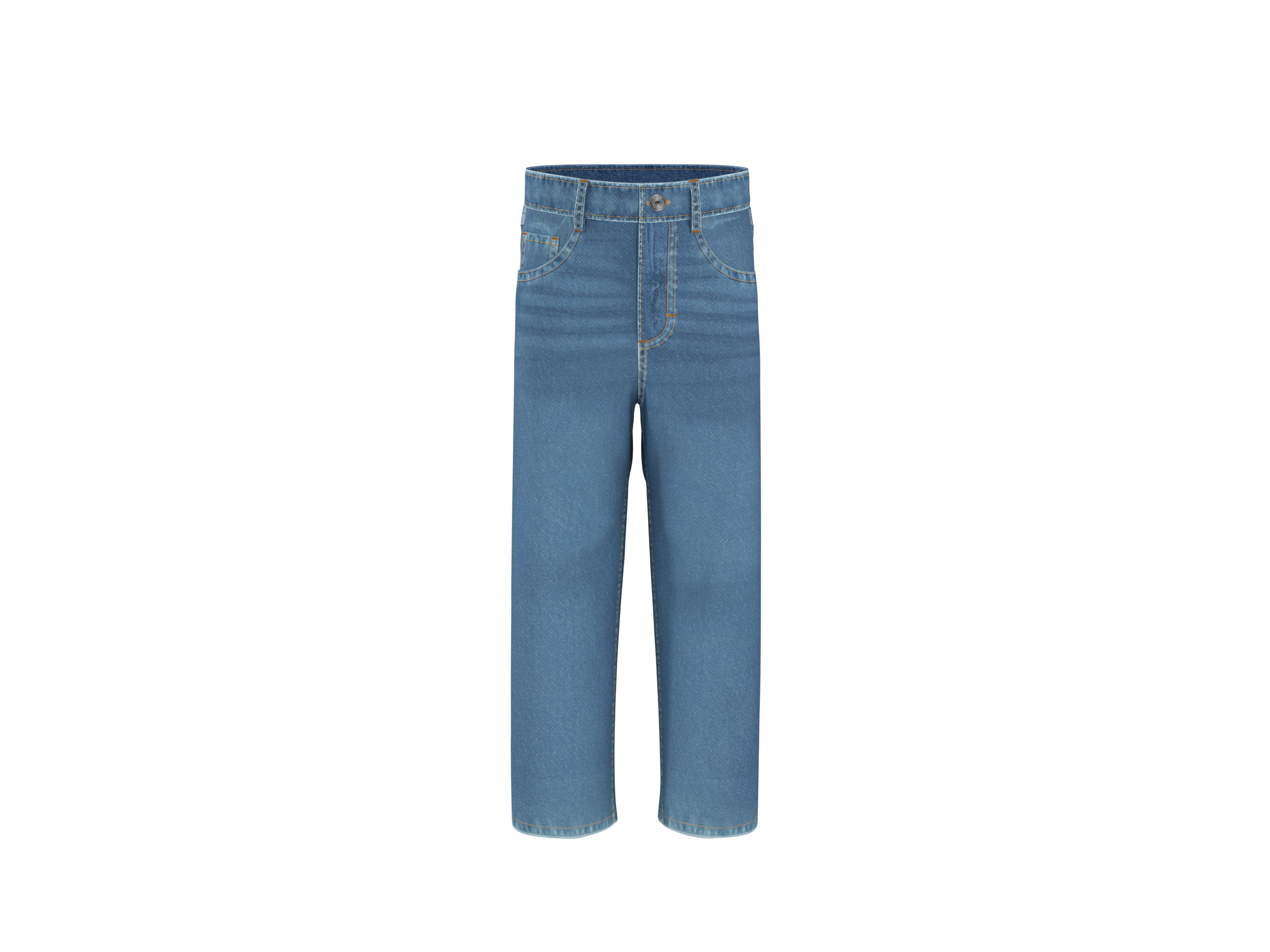 LUPILU Kinder jeans - Relaxed fit (Blauw, 116)