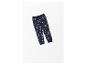 Donkerblauwe kinderjoggingbroek met ruimteprint.