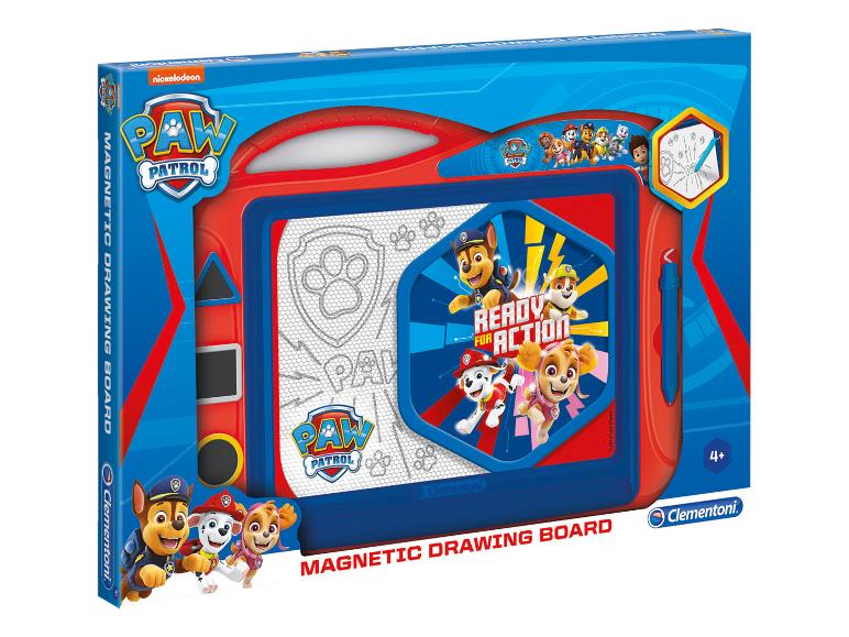 Een magnetisch tekenbord met Paw Patrol-thema van Clementoni.