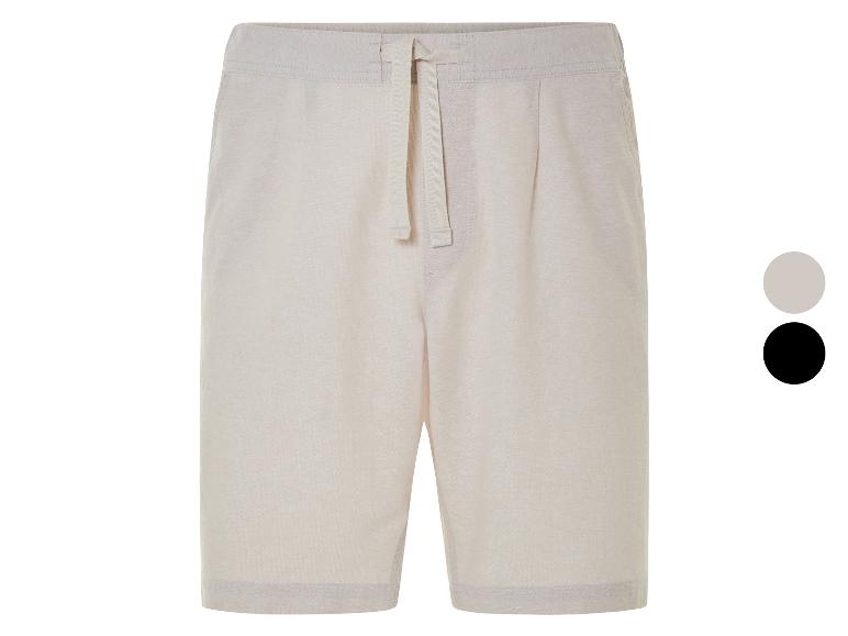 Beige jersey shorts met trekkoord. Ook verkrijgbaar in zwart en lichtbeige.
