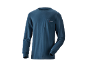 Blauw herenshirt met lange mouwen en borstzak