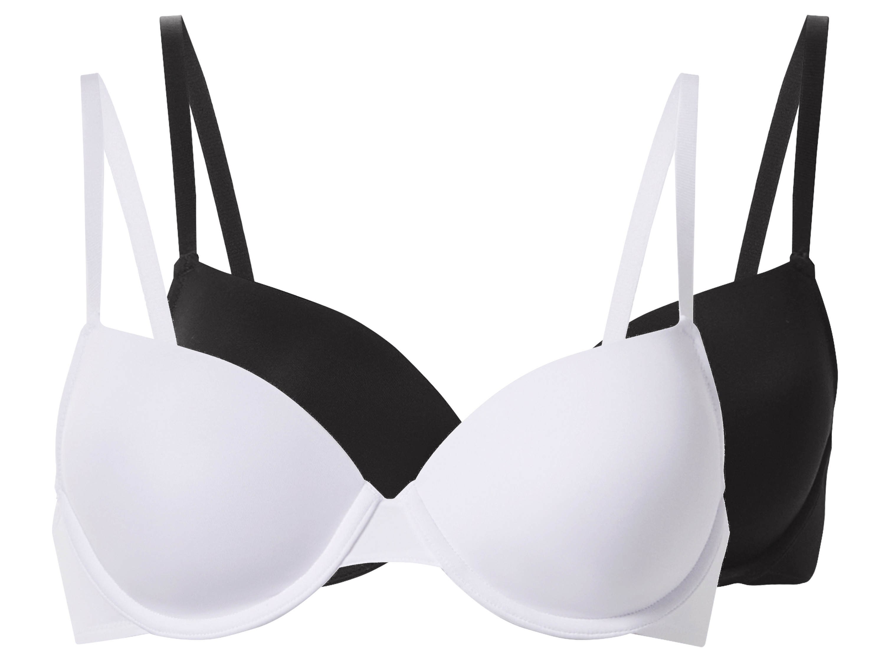 esmara Set van 2 BH's (Zwart/wit, 80B)