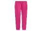 Een fuchsia joggingbroek met elastische tailleband en enkelboorden.