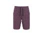 Heren paarse melange sportshorts met zwart trekkoord