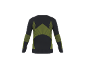 Zwart en groen sportshirt met lange mouwen en geometrische patronen