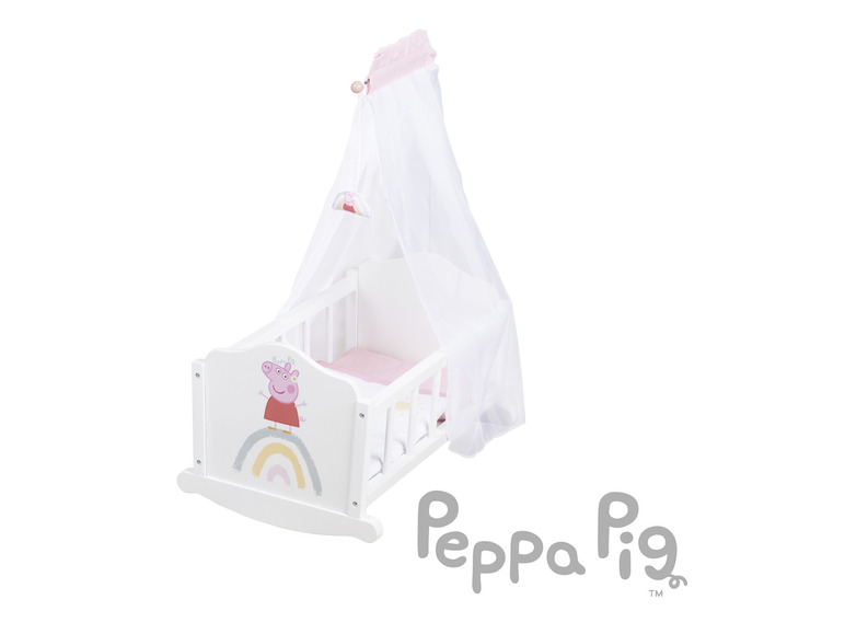 Ga naar volledige schermweergave: roba Poppenwieg »Peppa Pig«, met voile kap - afbeelding 6