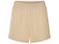Beige gebreide shorts voor dames.