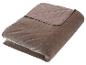 Gevouwen bruine fluwelen doorgestikte deken