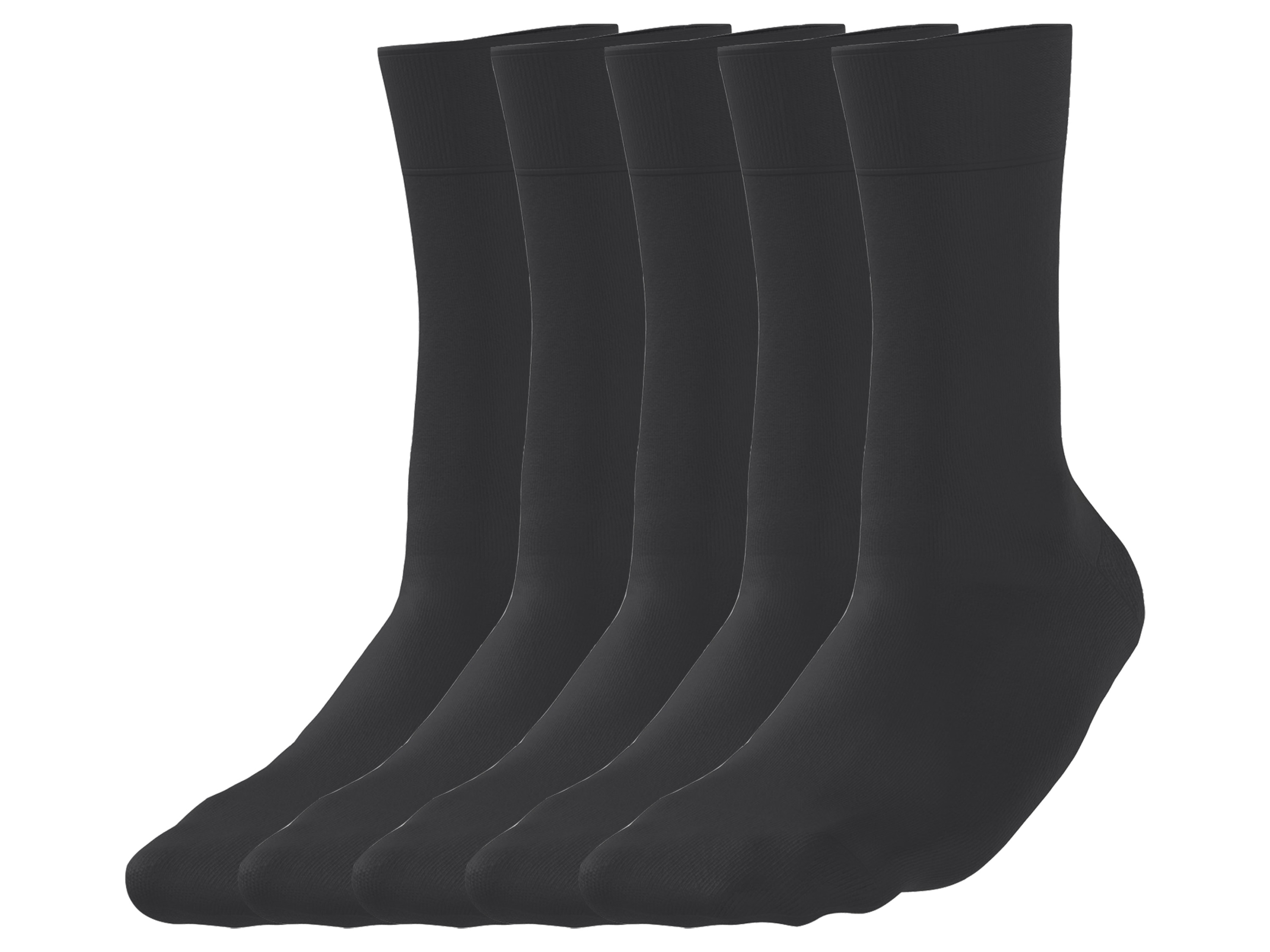 esmara Men 5 Paar heren sokken (Zwart, 39-42)