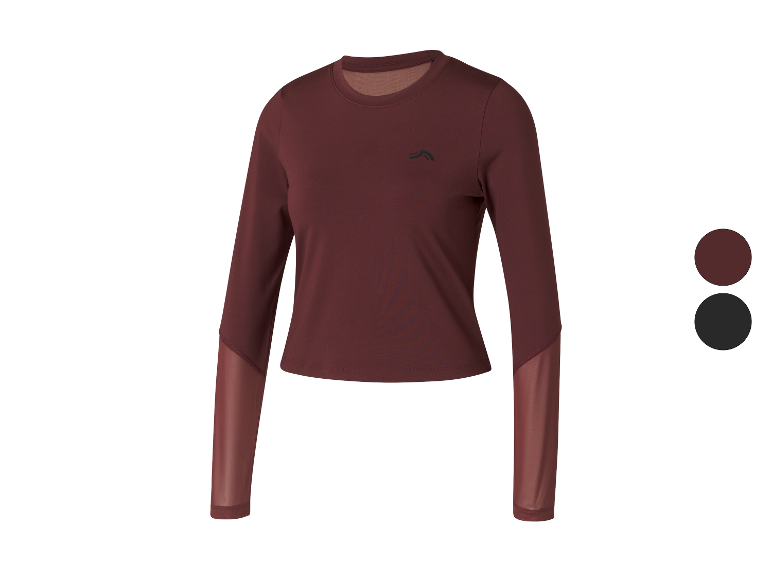Dames longsleeve sport shirt in twee kleuren.