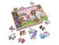 Houten Gabby's Dollhouse puzzel met verspreide stukjes.