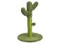 Groene krabpaal in de vorm van een cactus met een speeltje.