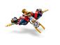LEGO Ninjago Jay's Thunder Dragon EVO jet in rood, blauw en goud.
