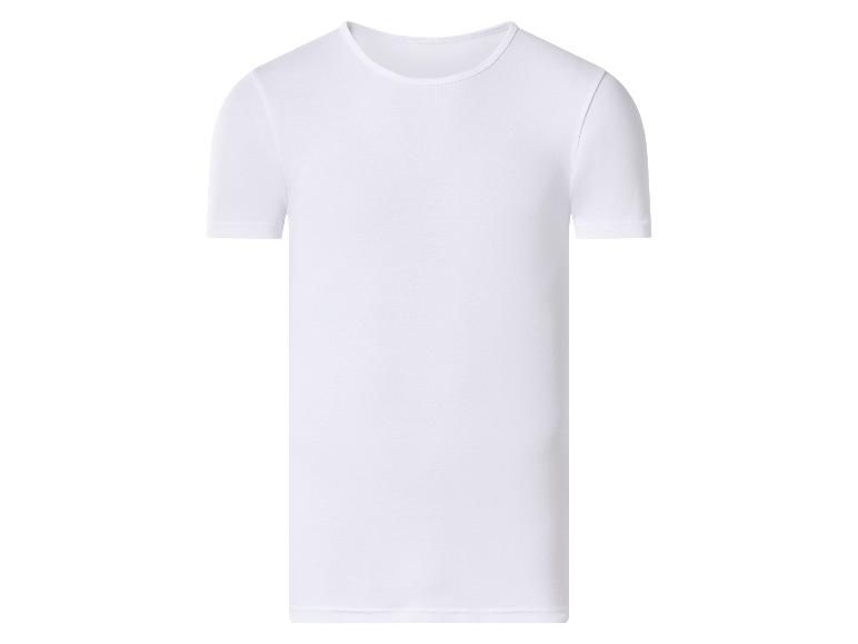 Wit heren T-shirt met korte mouwen en ronde hals