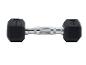 Crivit 2,5 kg halter met zwarte zeskantige gewichten en een verchroomd handvat