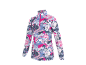 Dames sporttop met lange mouwen, abstract patroon en rits.