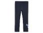 Donkerblauwe leggings voor kinderen met vlinderprint.