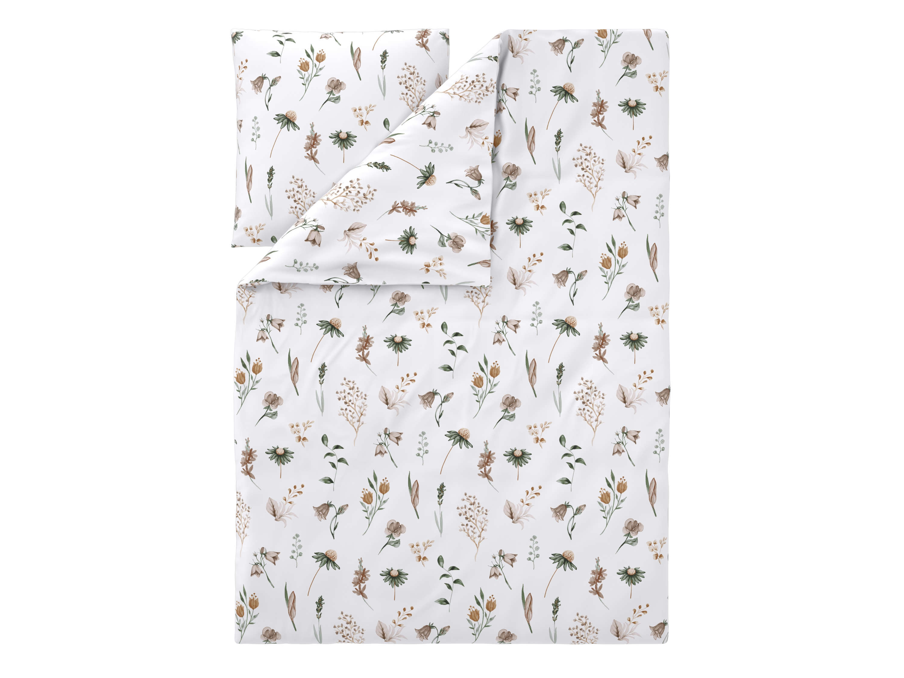 LIVARNO Flanellen dekbedovertrek, 140 x 200 cm (bloemen)