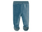 Baby broek van velours met voetjes.