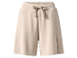 Beige katoenen shorts met trekkoord.
