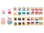 Peppa Pig matchingspel met houten stukken, inclusief personages, letters en voertuigen.