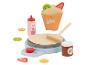 Houten crêpeset met fruit en accessoires