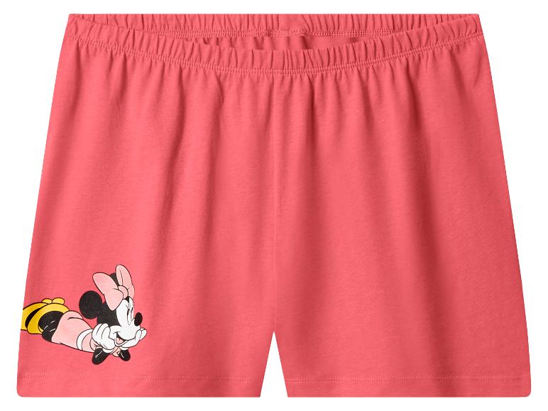 Roze dames pyjamashort met Minnie Mouse-print