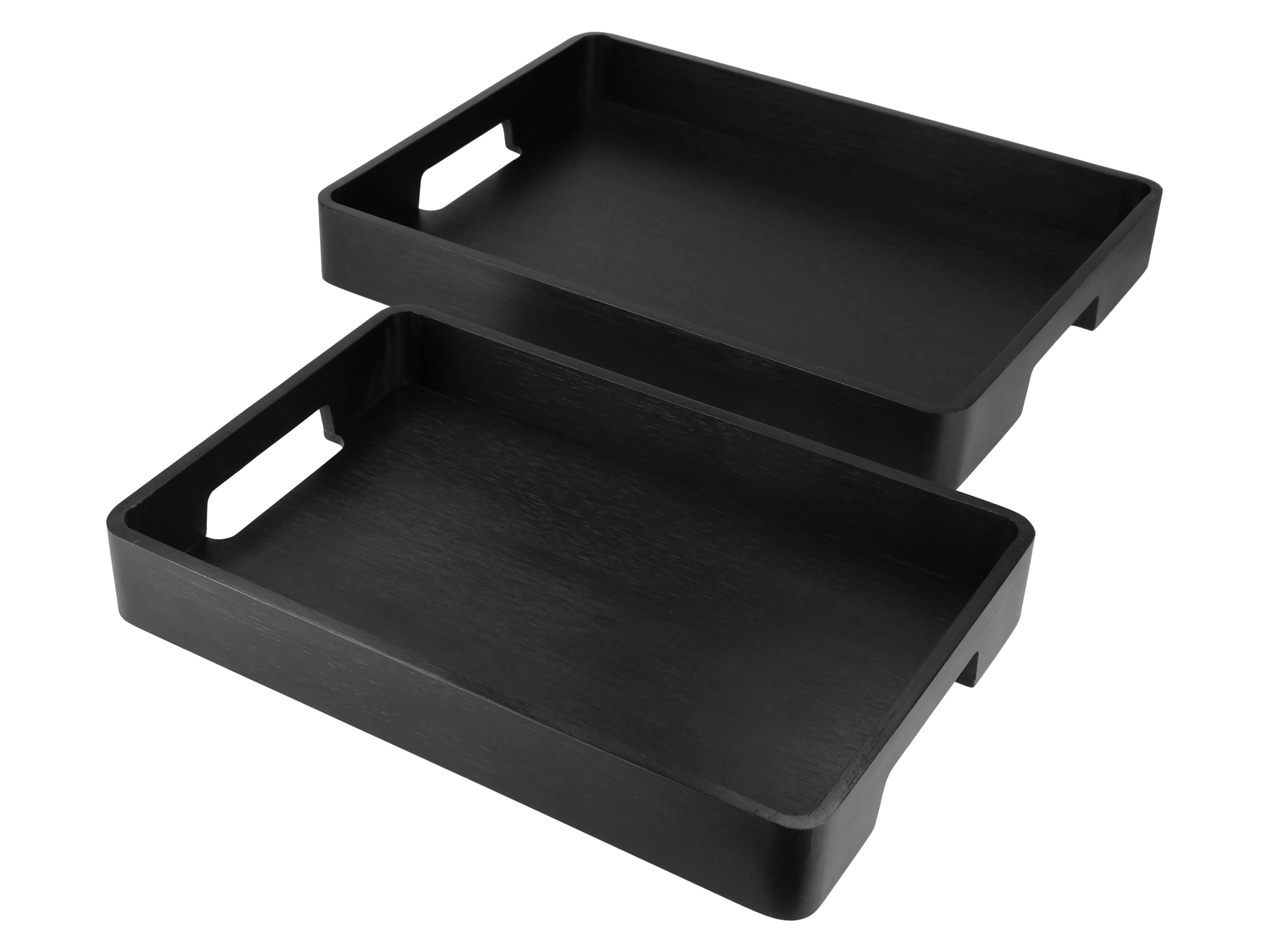 SILVERCREST Set bamboe dienbladen (Donker) afbeelding