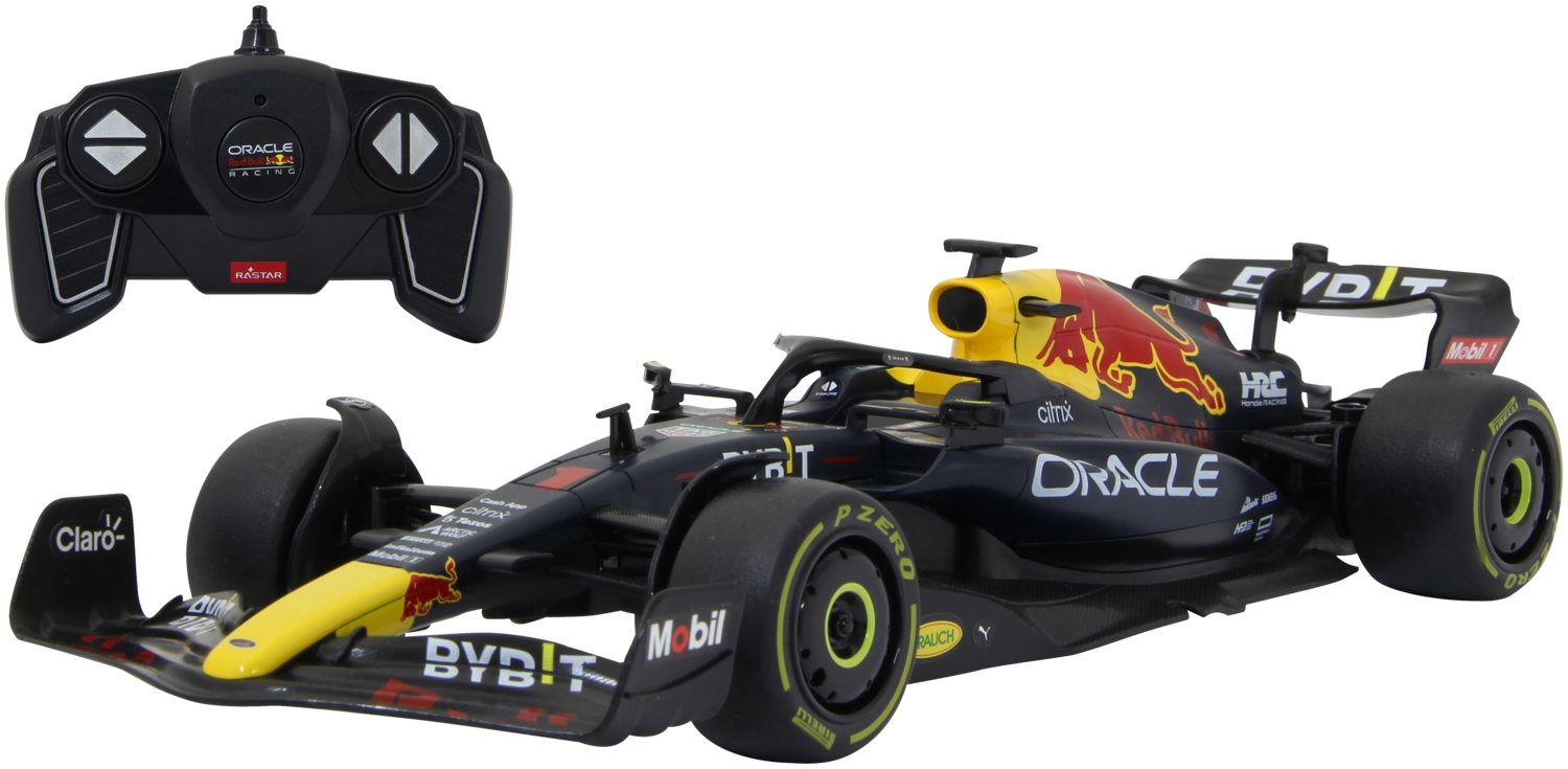 JAMARA Bestuurbare auto Ferrari F1-75 of Oracle Red Bull Racing RB, 1:18