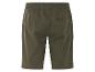 Olijfgroene heren shorts met elastische tailleband.
