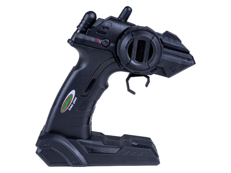 Zwarte afstandsbediening voor RC-auto's met het 'JAMARA just play'-logo