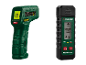 Infrarood thermometer en vochtmeter voor beton en hout.