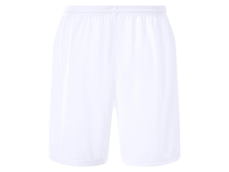Witte sportshort met elastische tailleband.