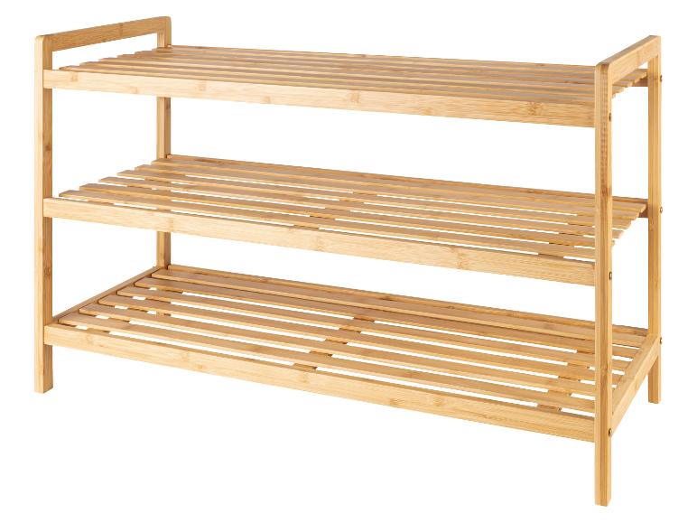 Driedelige bamboe schoenenrek.