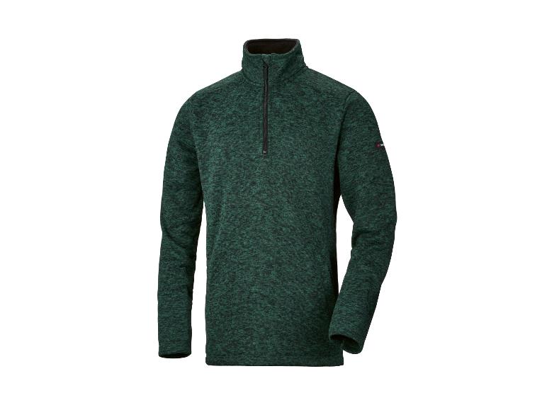 Groen herenfleecejack met rits