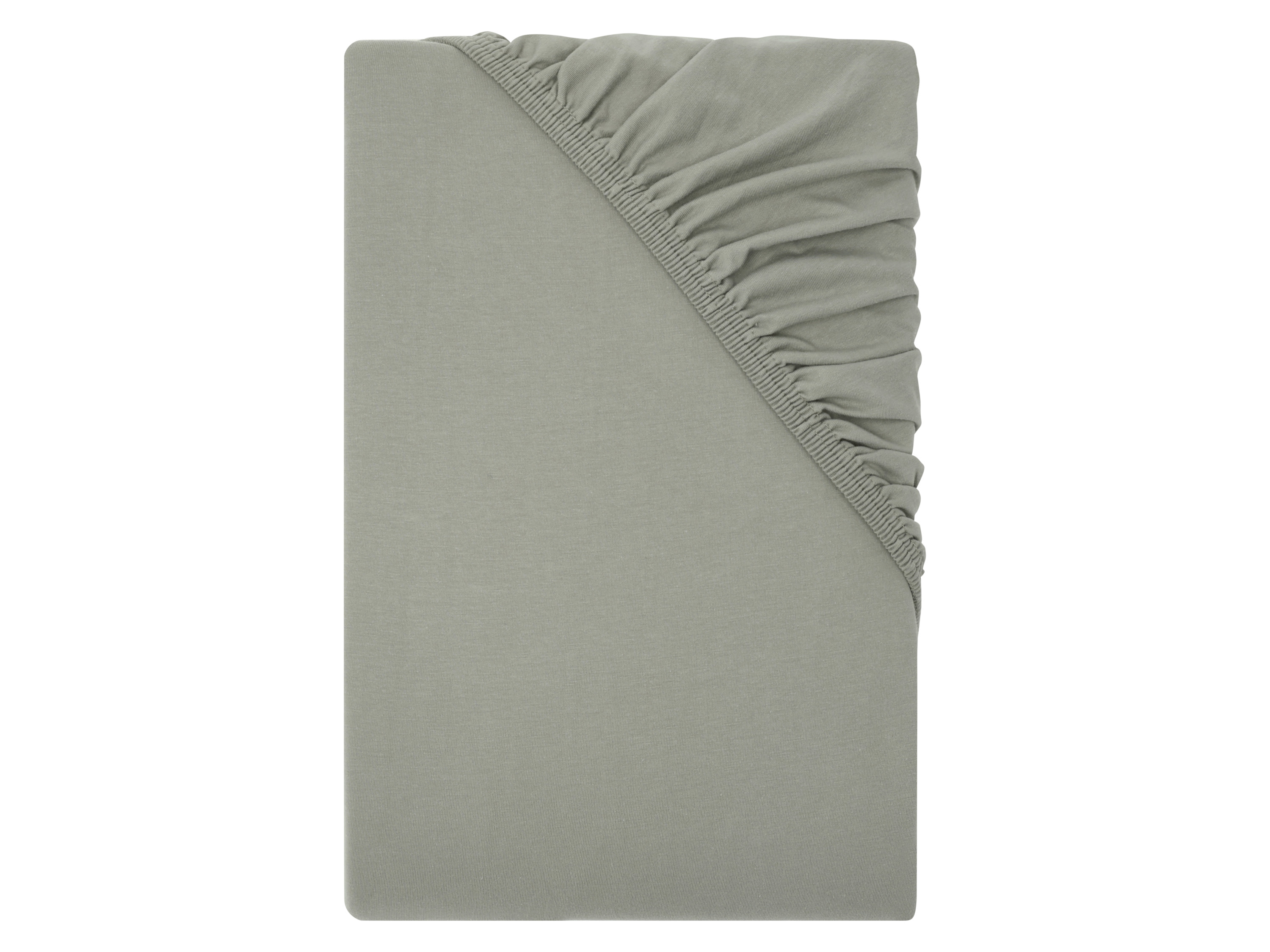 LIVARNO Jersey hoeslaken, 180-200 x 200 cm (groen/grijs)