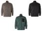 Drie verschillende fleecejacks met ritssluiting.