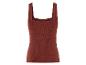 Bruine geribbelde tanktop, zomer kleding.