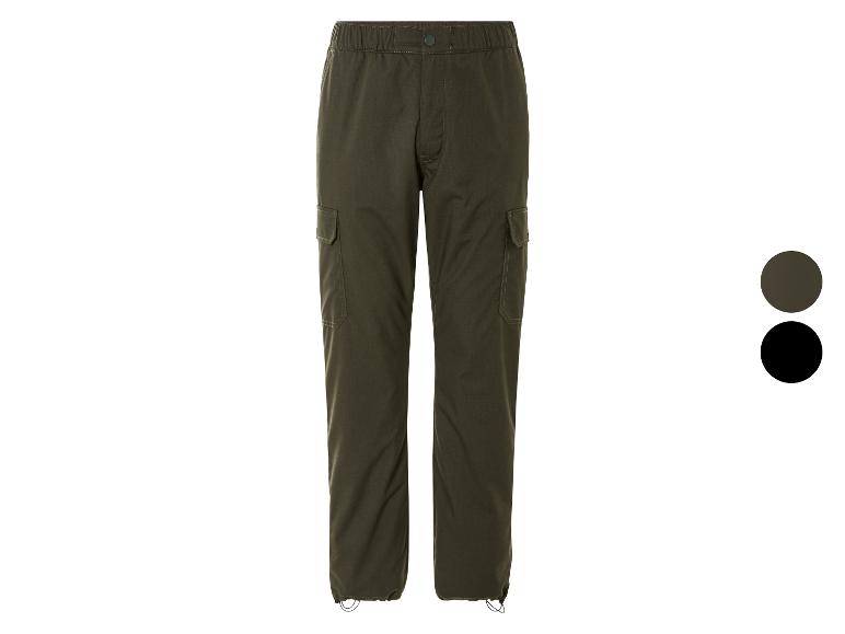 Groene cargo broek met trekkoord in de taille.