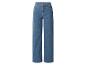 Blauwe, wijde jeans met hoge taille