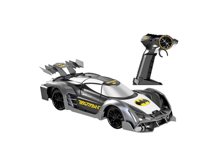 Een Batman-thema raceauto met afstandsbediening.