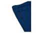 Detail van blauwe sportbroek met zijritszak.