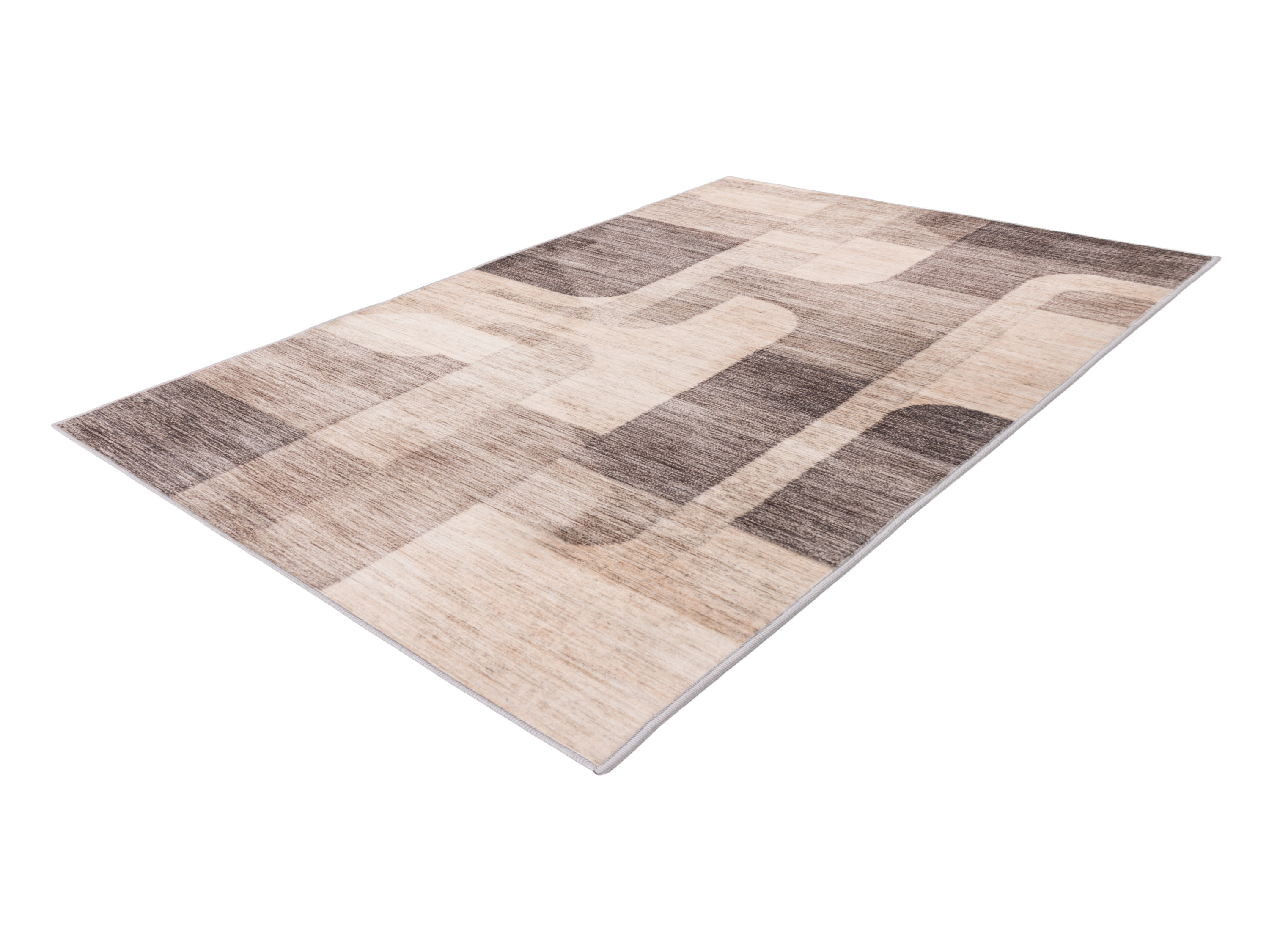 KAYOOM Vloerkleed Bluster 225, laagpolig (Taupe, 80 x 150 cm)