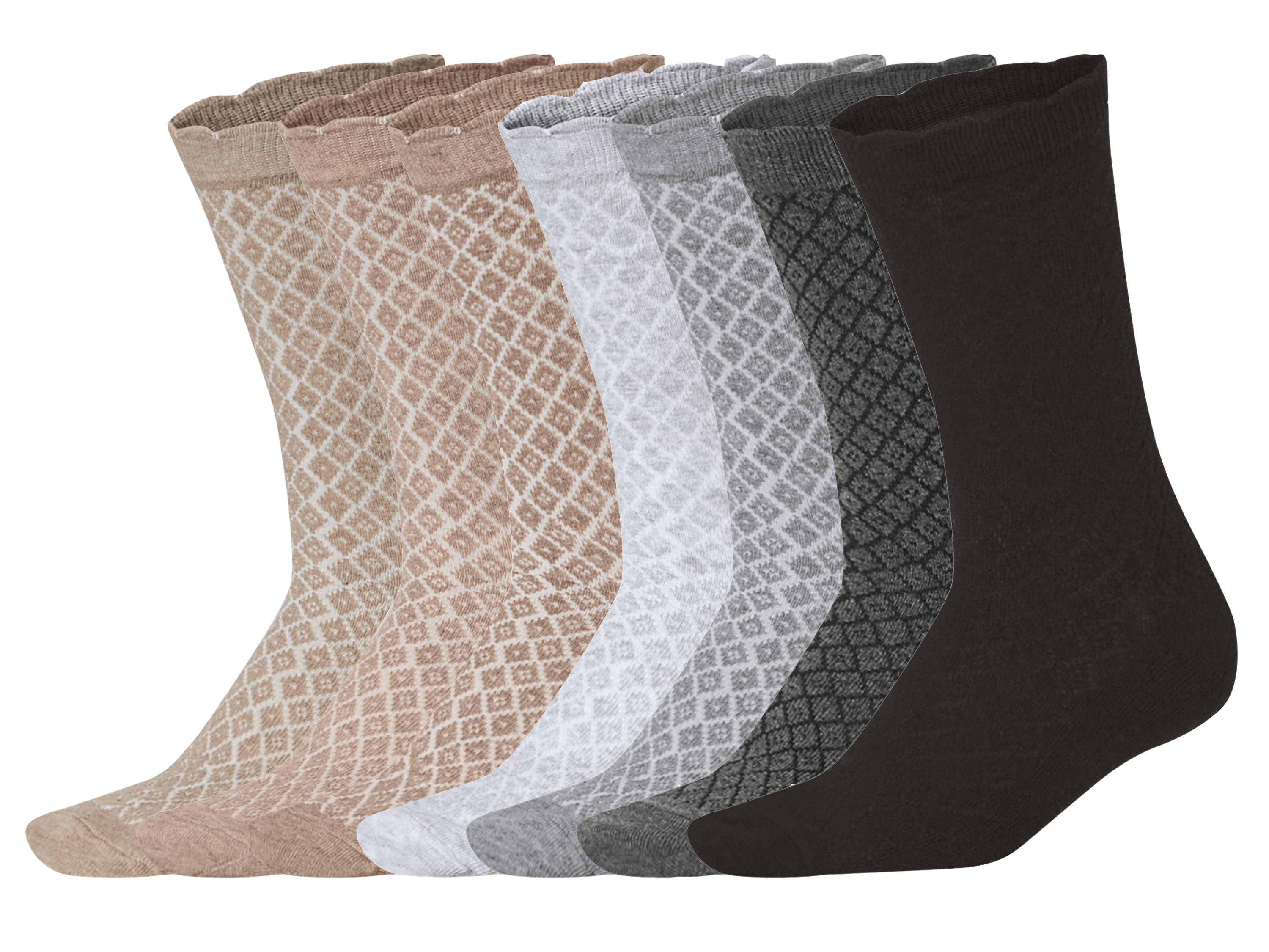 esmara 7 Paar dames sokken (Grijs, 35-38)