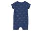Baby romper, donkerblauw met zonnenprint.