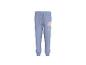 Blauwe joggingbroek voor meisjes met prinses- en bloemenprint.