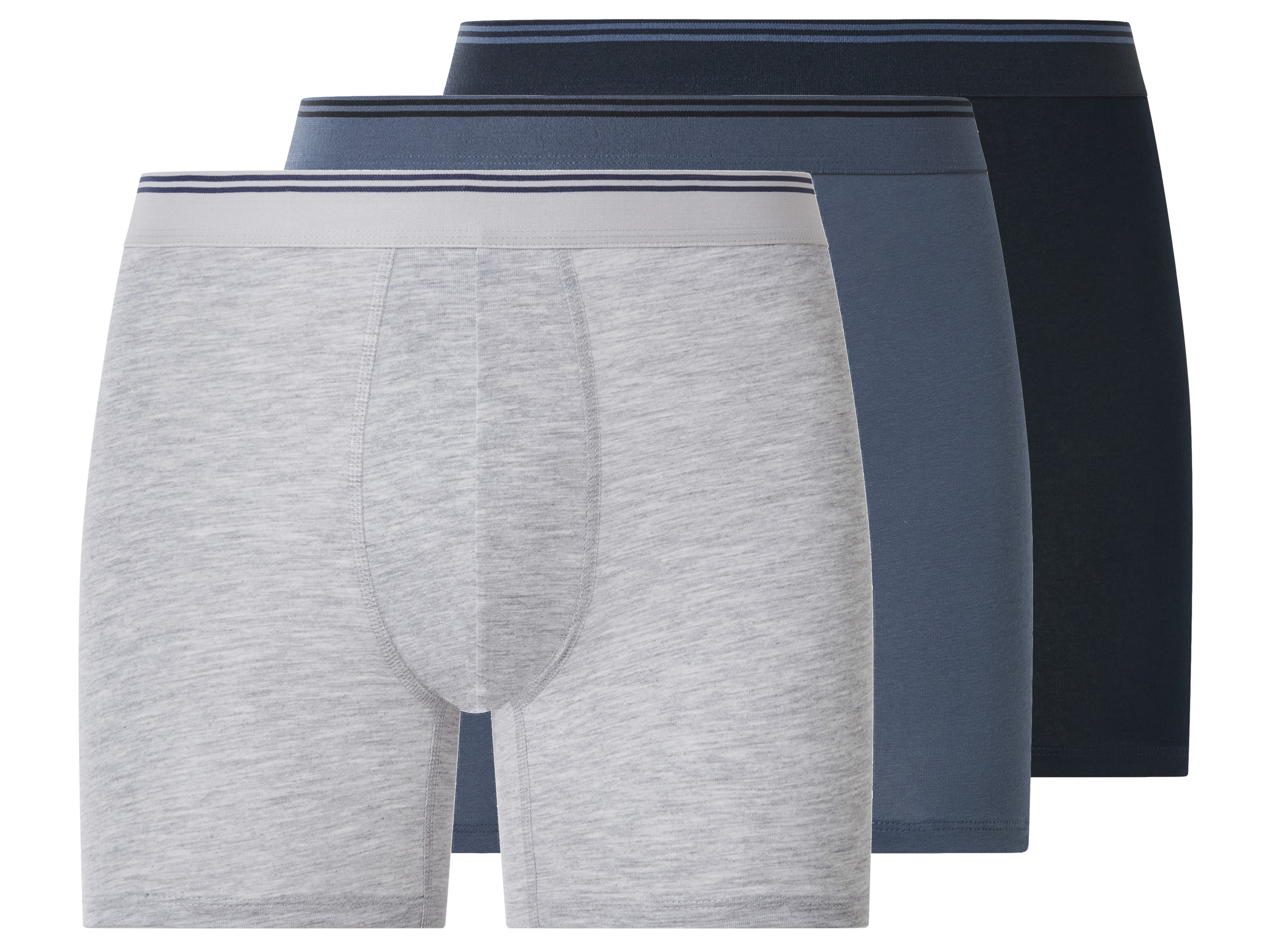 esmara Men Set van 3 heren boxers (Donkerblauw/grijs, L)