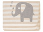 Beige dekentje met een grijze olifant en sterren