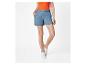 Jeans shorts en witte sneakers voor dames.